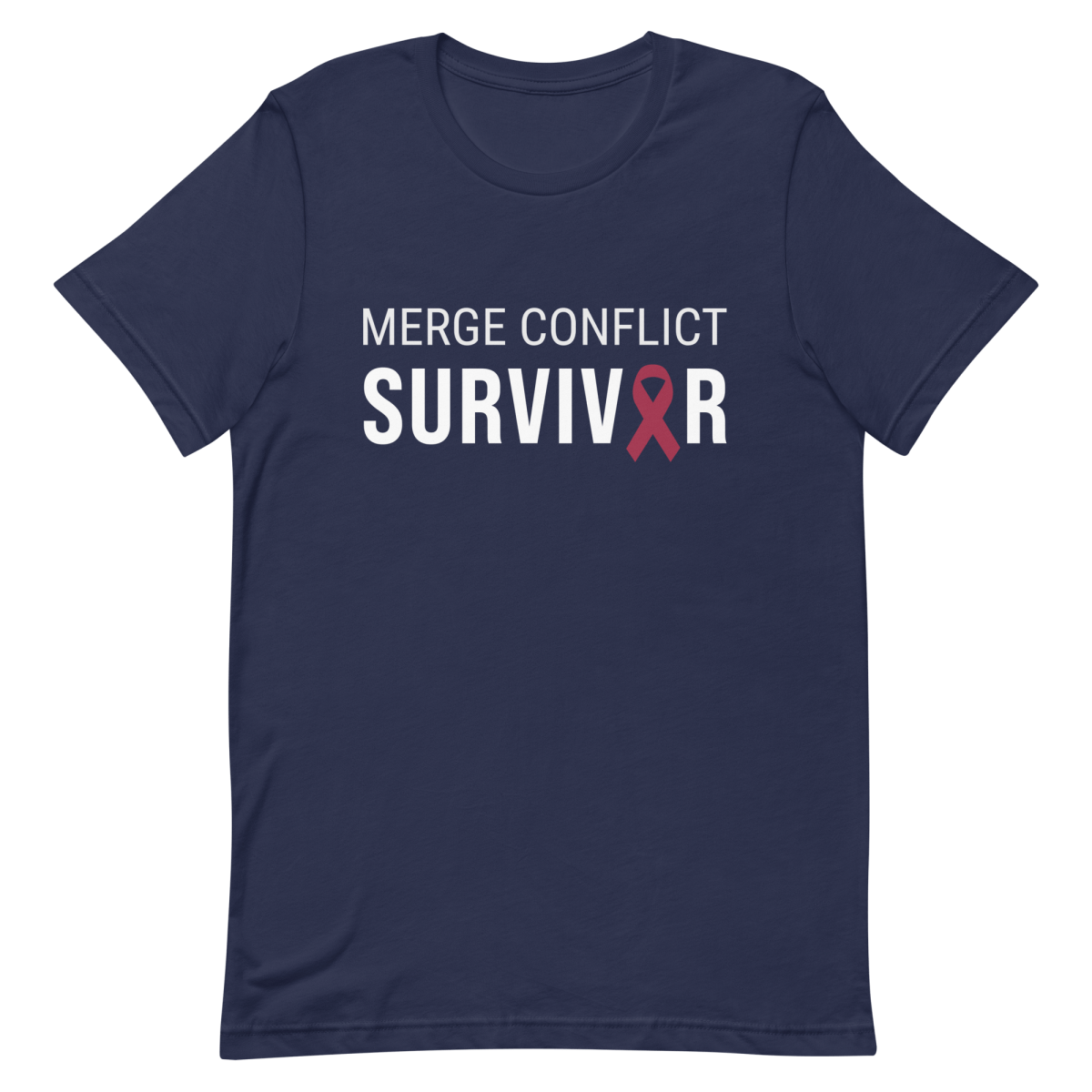 Merge Conflict Survivor coding developer funny - Developer T-shirt - techmerch.io