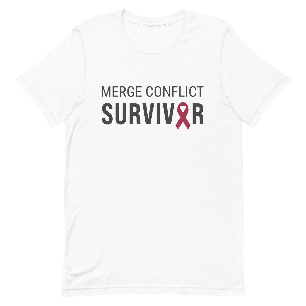 Merge Conflict Survivor coding developer funny - Developer T-shirt - techmerch.io