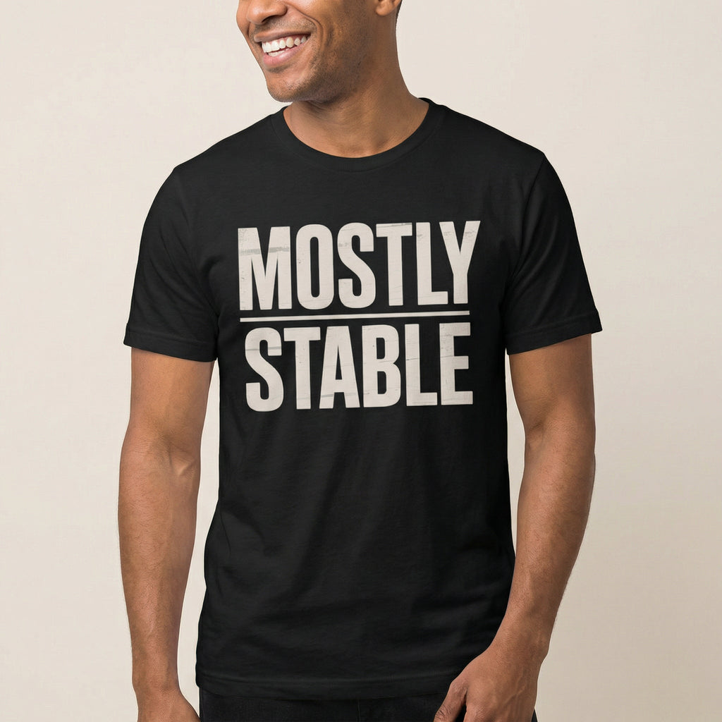 Mostly Stable full - search mostly stable statement - Developer T-shirt - techmerch.io