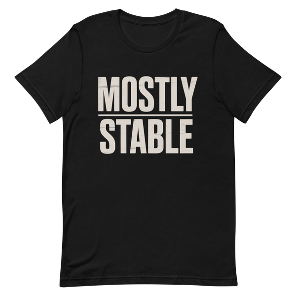 Mostly Stable developer health sarcastic - Developer T-shirt - techmerch.io