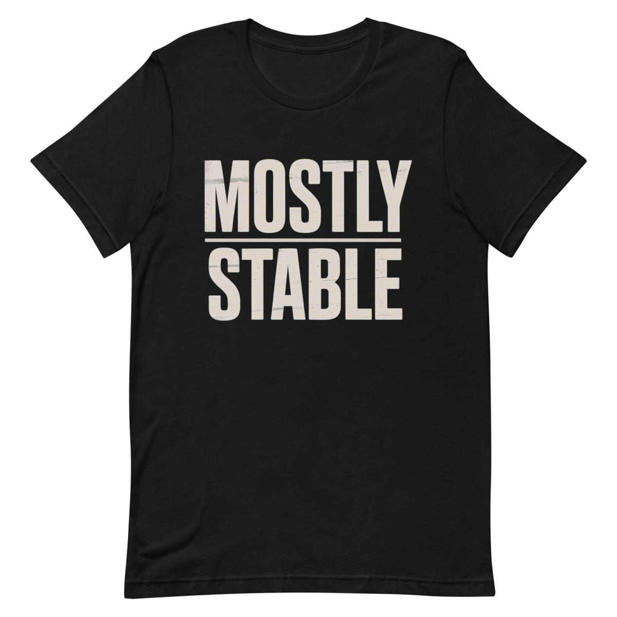 Mostly Stable developer health sarcastic - Developer T-shirt - techmerch.io