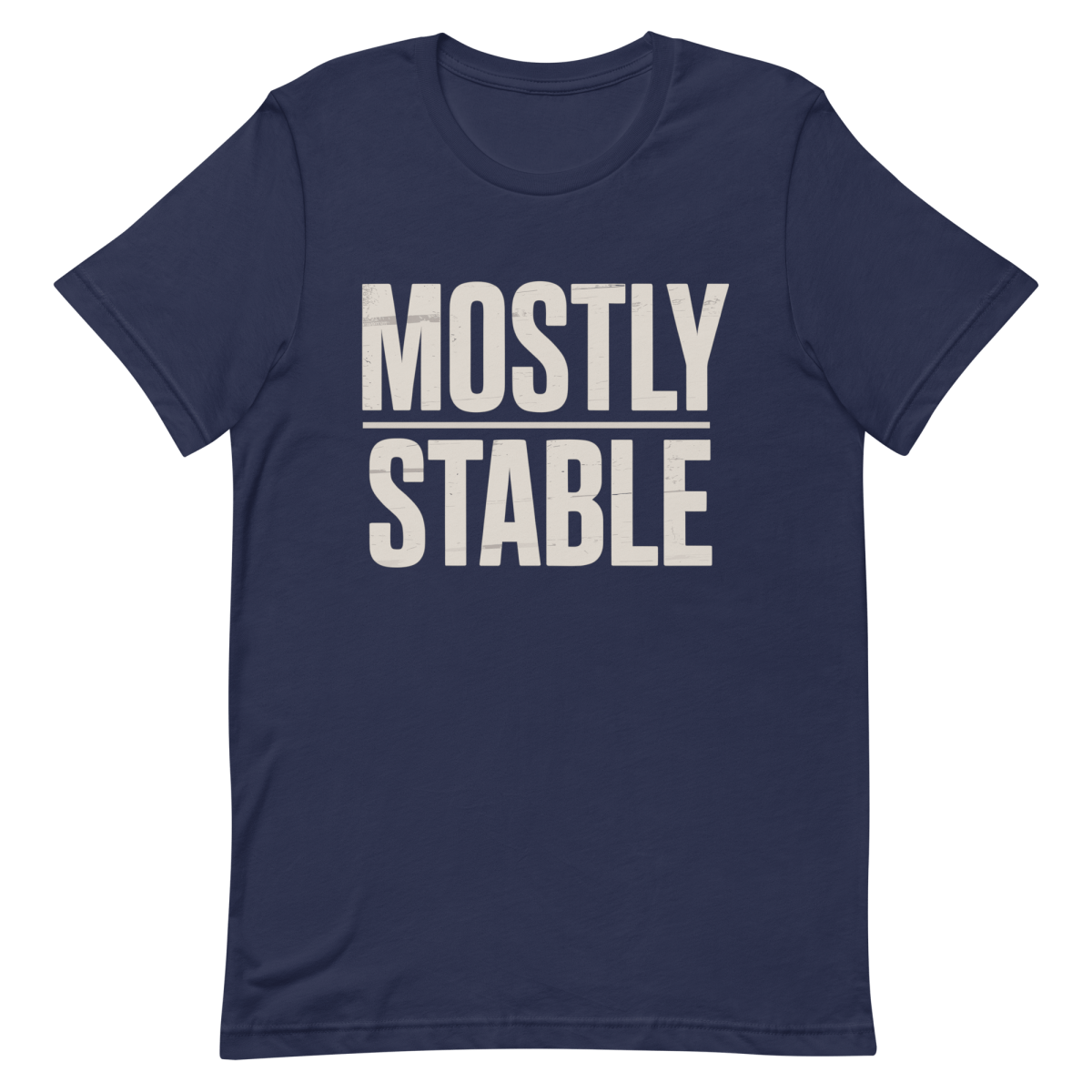Mostly Stable developer health sarcastic - Developer T-shirt - techmerch.io
