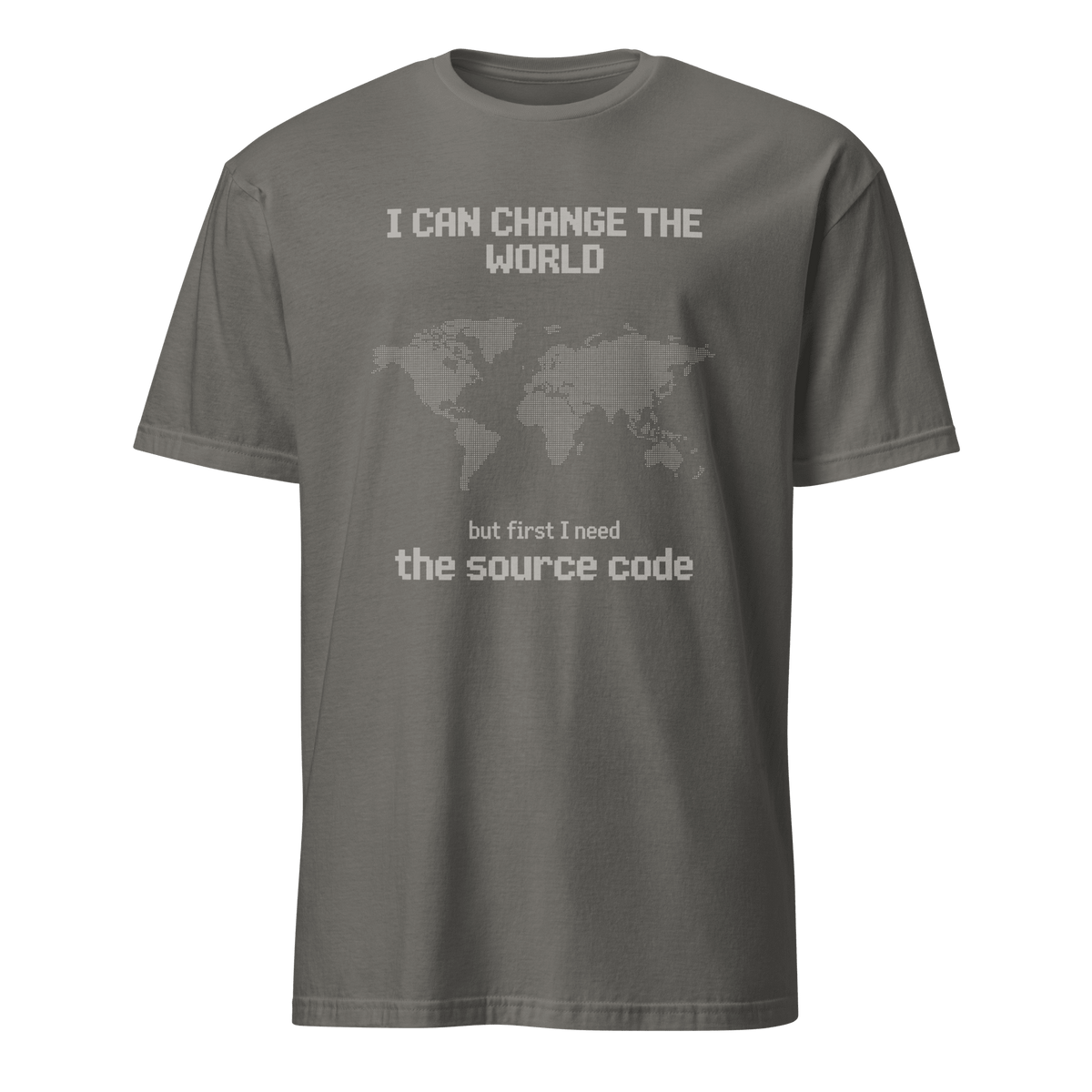 Need the Source Code code full-search i can change the world but first i need the source code minimalist - Developer T-shirt - techmerch.io