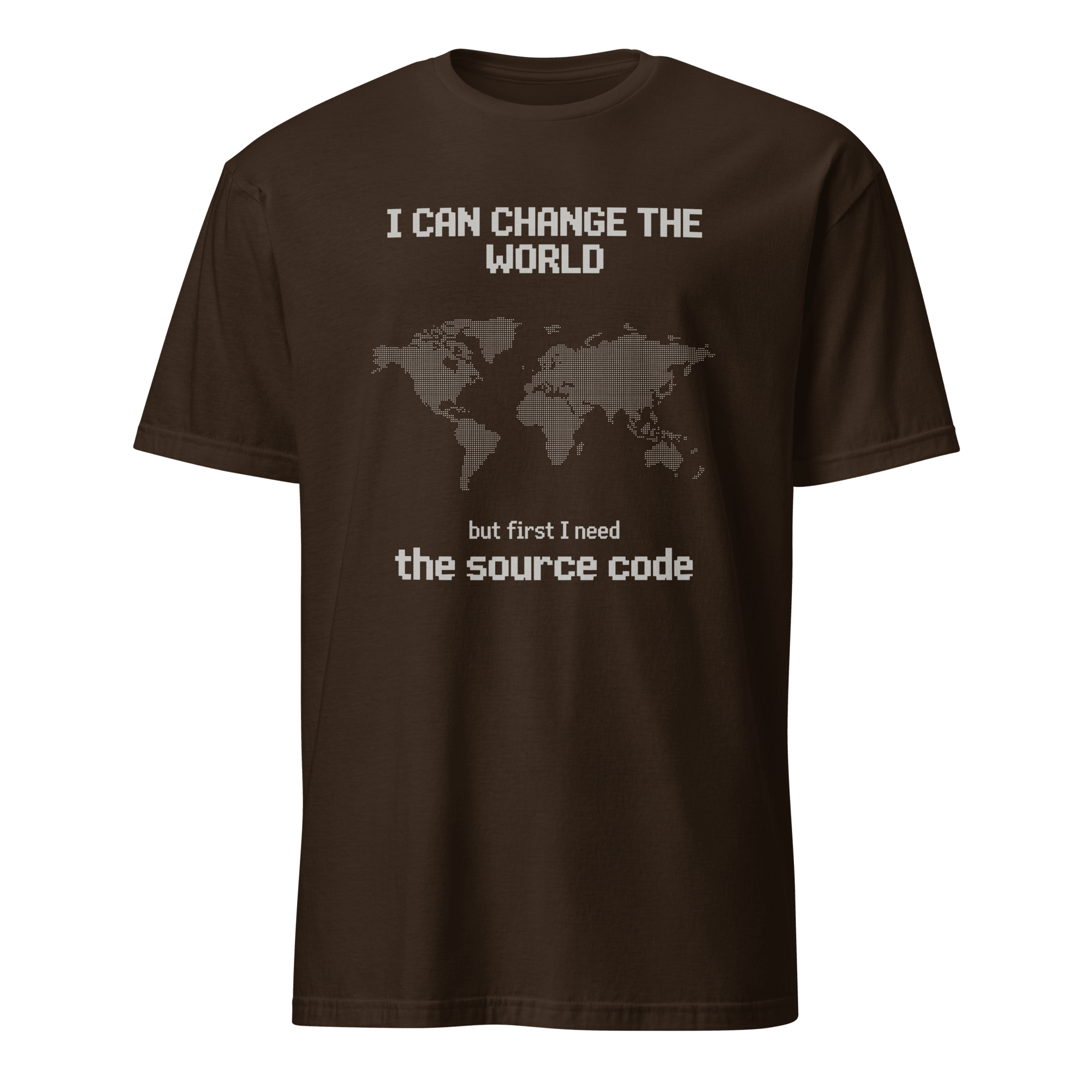 Need the Source Code code full-search i can change the world but first i need the source code minimalist - Developer T-shirt - techmerch.io