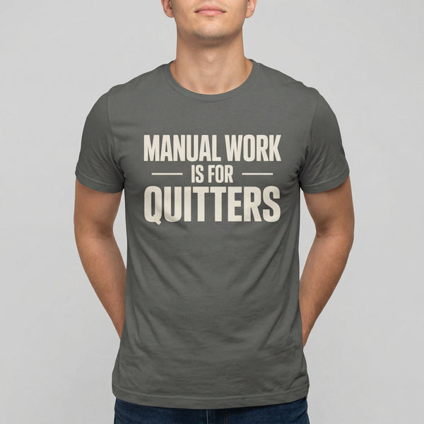 No Manual Work automation devops full - search manual work is for quitters - Developer T-shirt - techmerch.io