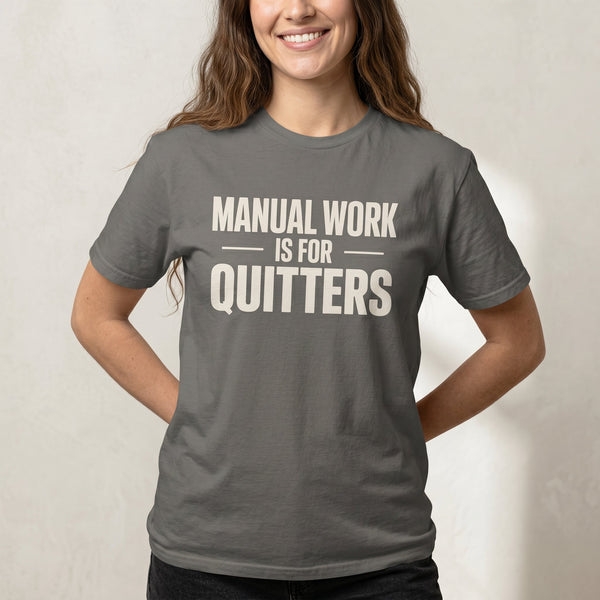 No Manual Work automation devops full - search manual work is for quitters - Developer T-shirt - techmerch.io