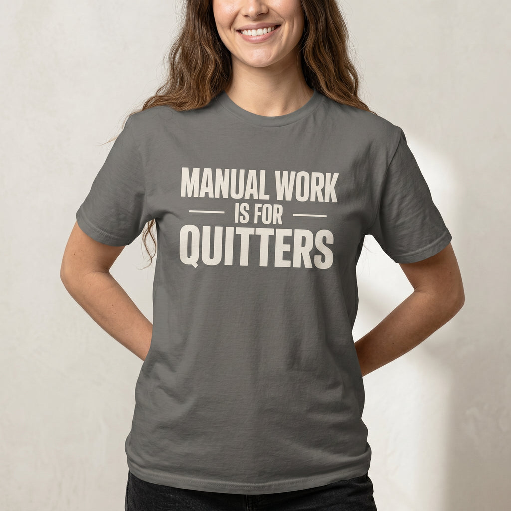 No Manual Work automation devops full - search manual work is for quitters - Developer T-shirt - techmerch.io