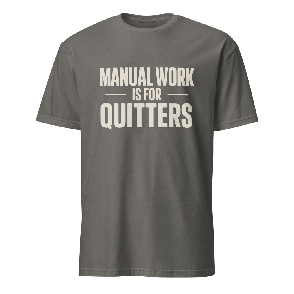 No Manual Work automation devops full - search manual work is for quitters - Developer T-shirt - techmerch.io