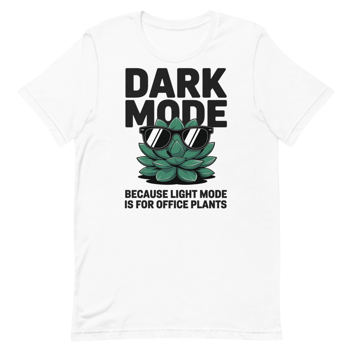 Not An Office Plant cartoon code dark mode - Developer T-shirt - techmerch.io
