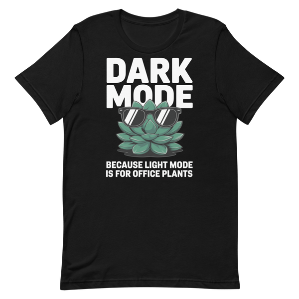 Not An Office Plant cartoon code dark mode - Developer T-shirt - techmerch.io