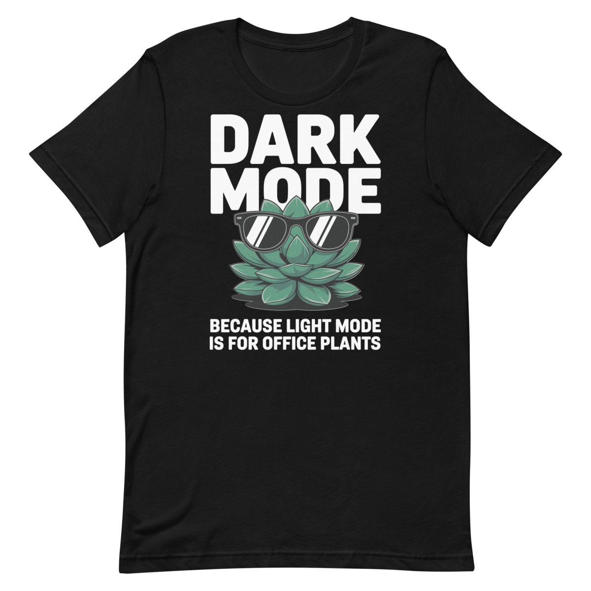 Not An Office Plant cartoon code dark mode - Developer T-shirt - techmerch.io