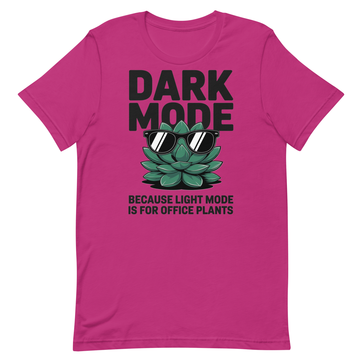 Not An Office Plant cartoon code dark mode - Developer T-shirt - techmerch.io
