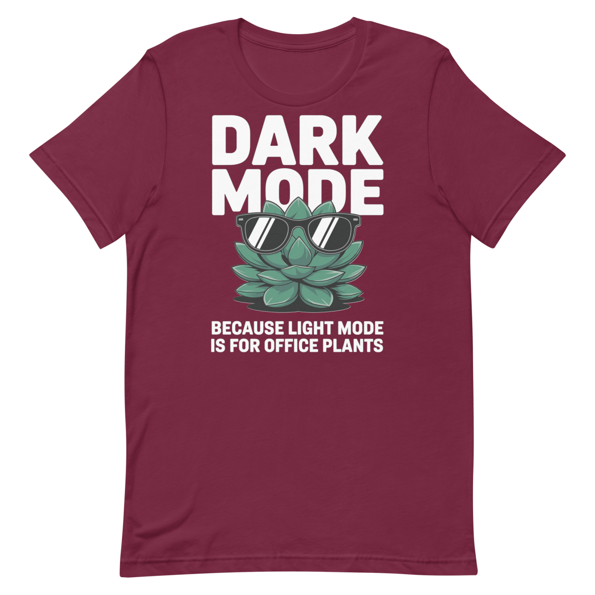 Not An Office Plant cartoon code dark mode - Developer T-shirt - techmerch.io