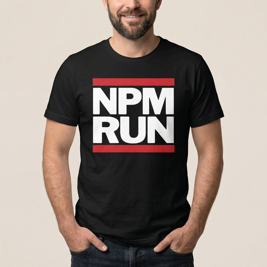 NPM RUN full - search npm run javascript minimalist - Developer T-shirt - techmerch.io