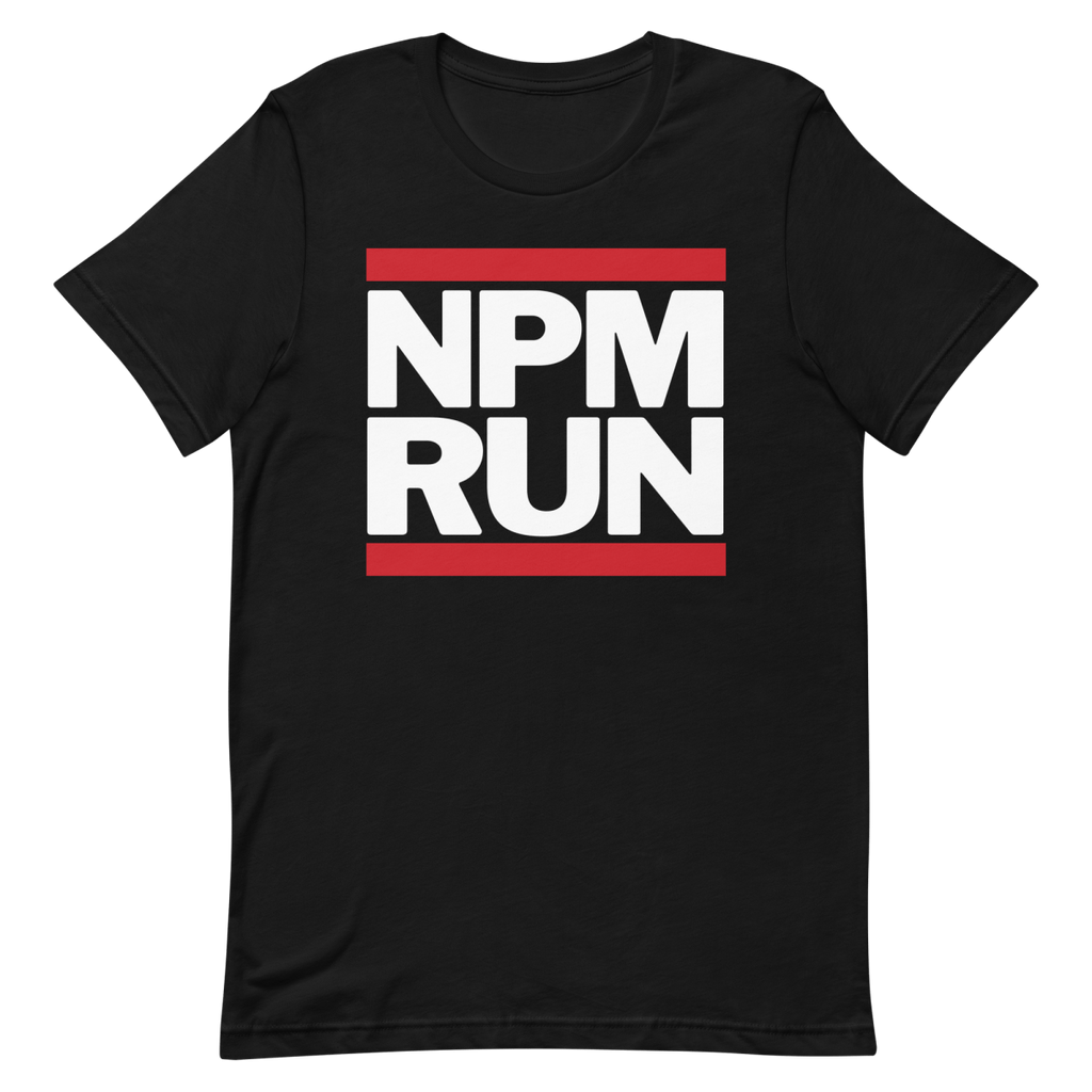 NPM RUN developer javascript logo - Developer T-shirt - techmerch.io