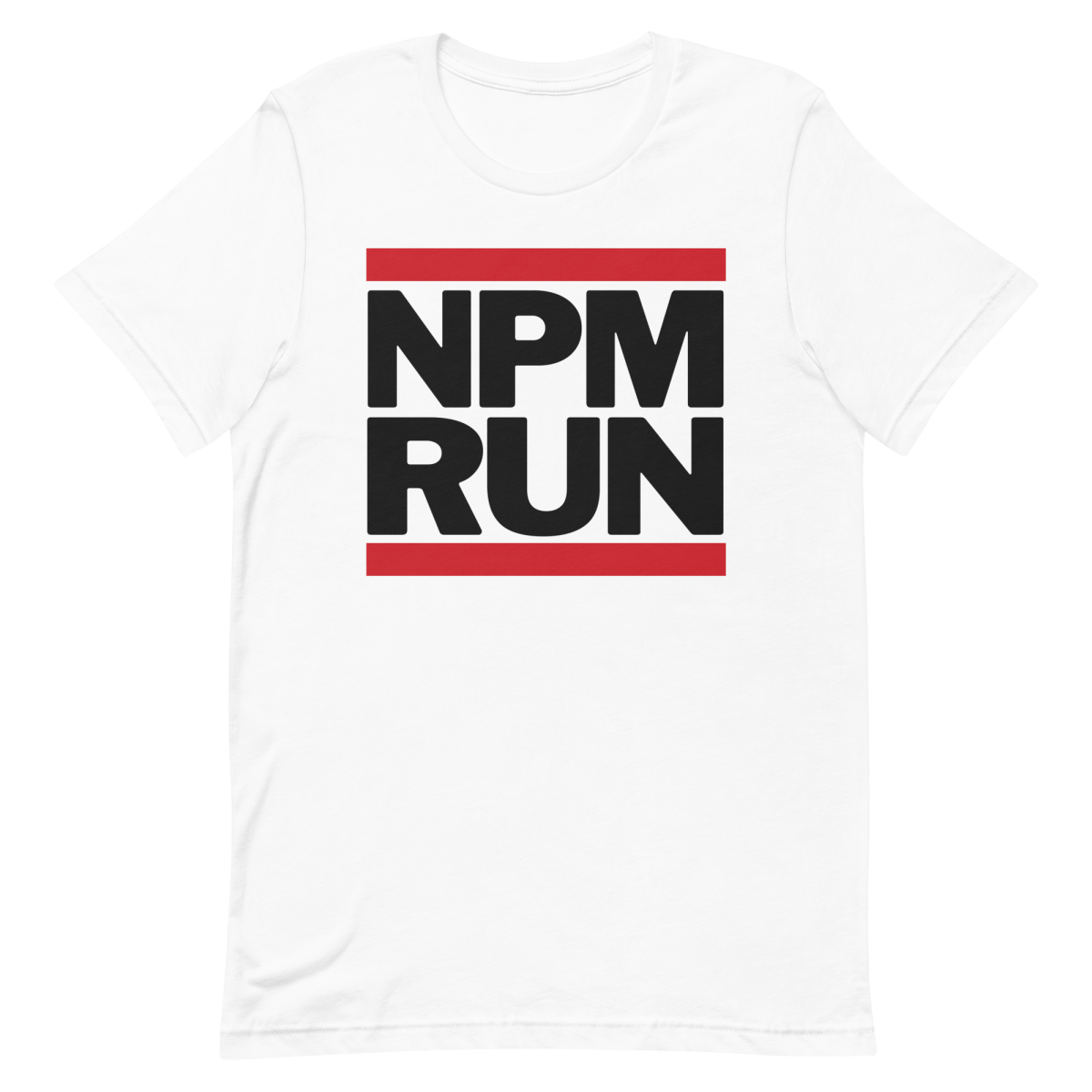 NPM RUN developer javascript logo - Developer T-shirt - techmerch.io