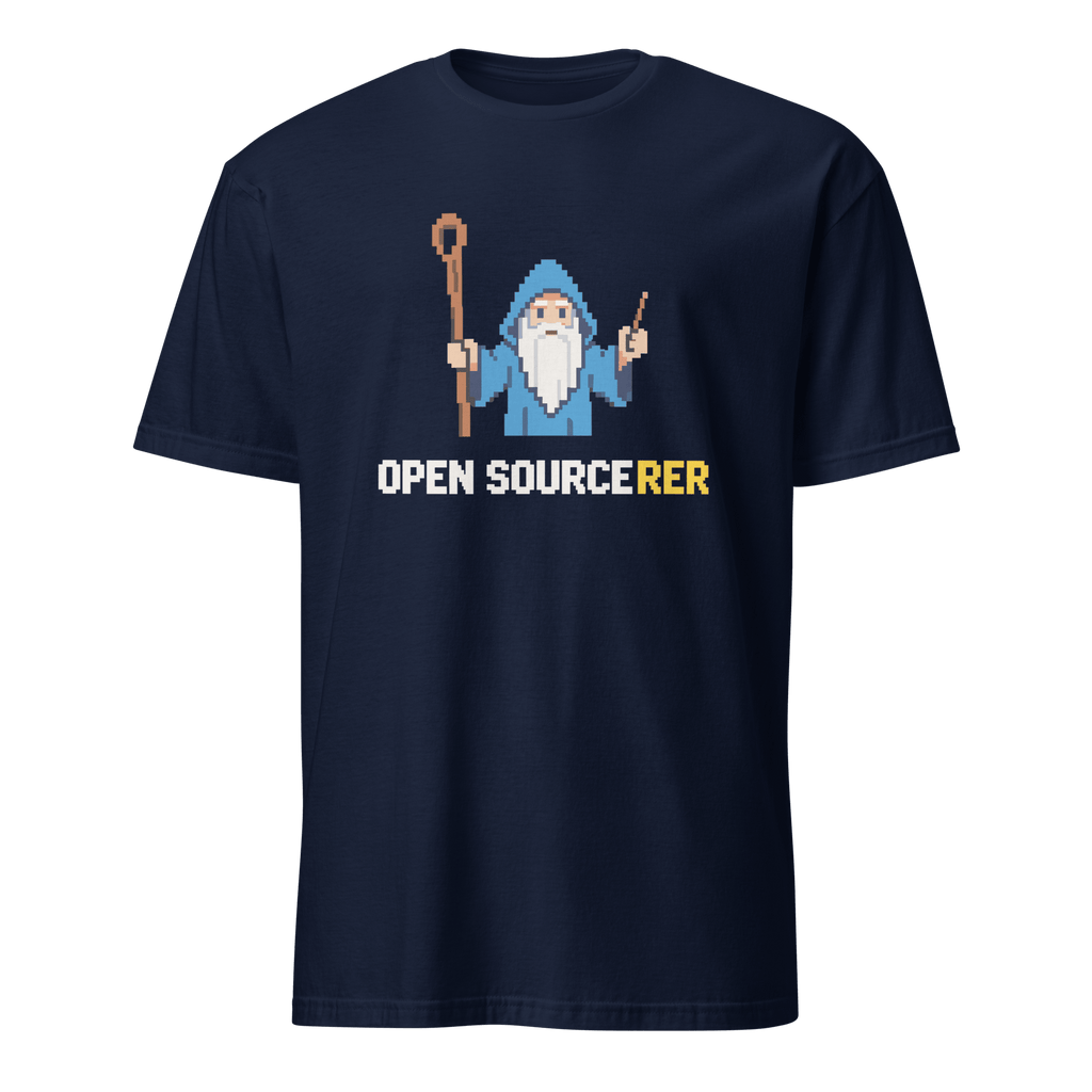 Open Sourcerer cartoon code full-search open sourcerer - Developer T-shirt - techmerch.io