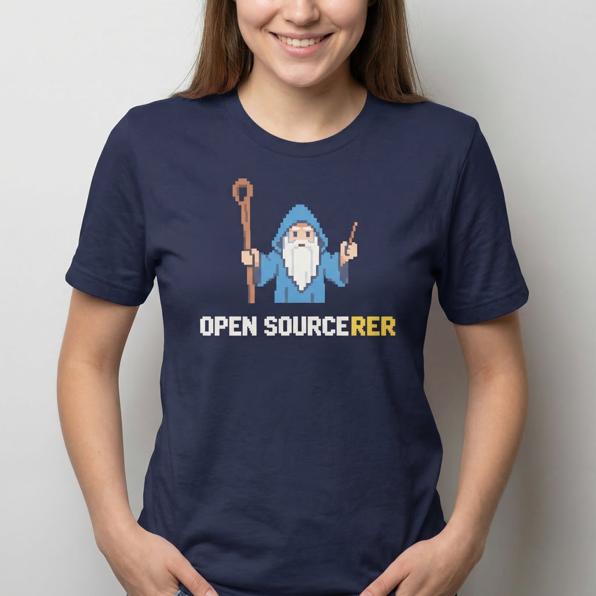 Open Sourcerer cartoon code full - search open sourcerer - Developer T-shirt - techmerch.io