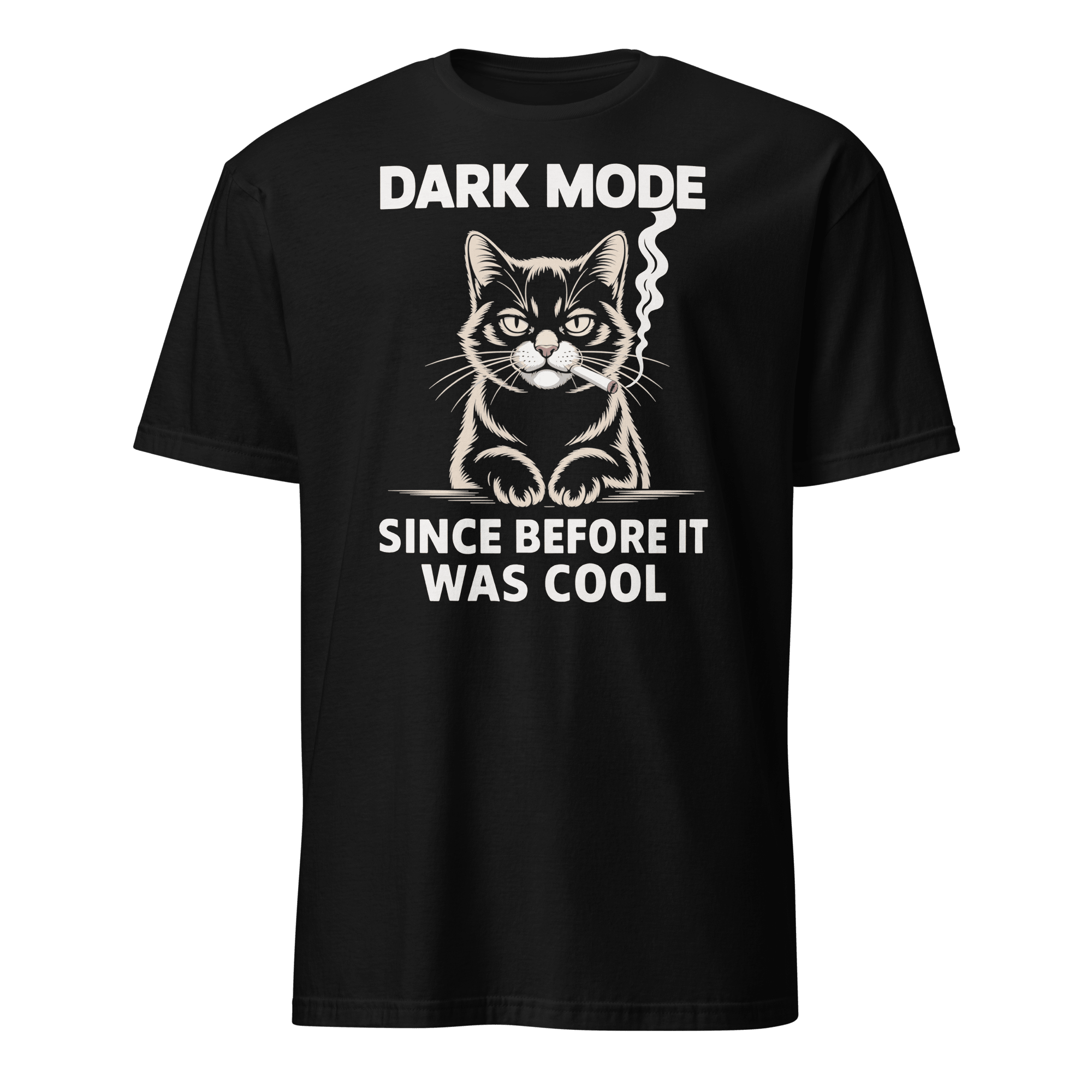 Original Dark Mode cartoon darkmode full - search dark mode since before it was cool - Developer T-shirt - techmerch.io