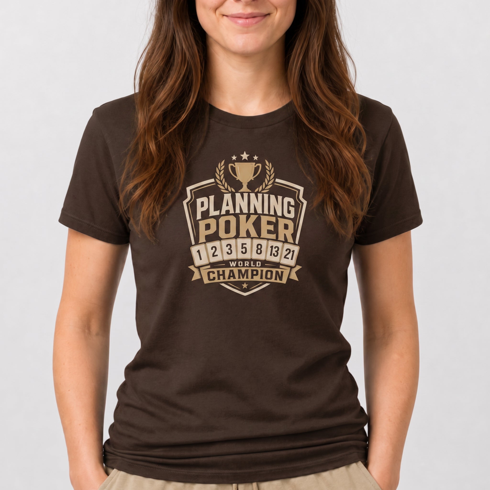Planning Poker Champion agile full-search Planning Poker World Champion satire - Developer T-shirt - techmerch.io