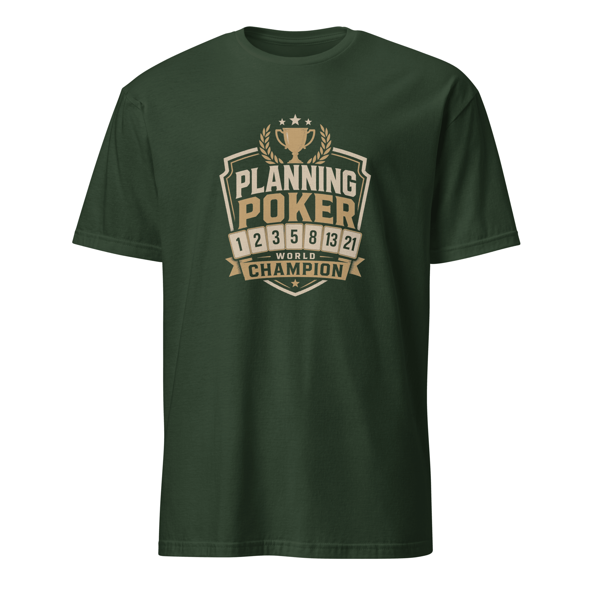 Planning Poker Champion agile full-search Planning Poker World Champion satire - Developer T-shirt - techmerch.io
