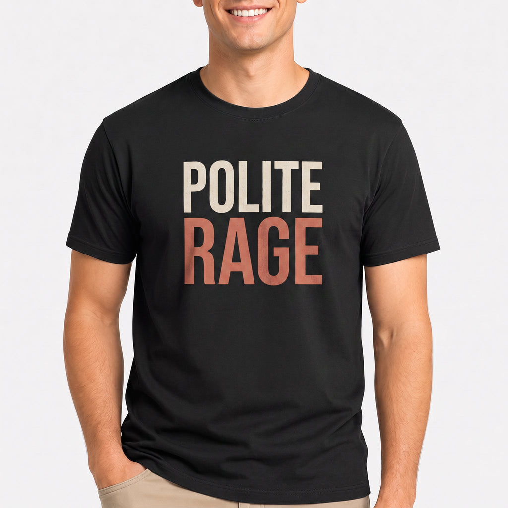 Polite Rage deadpan full-search Polite Rage new - Developer T-shirt - techmerch.io