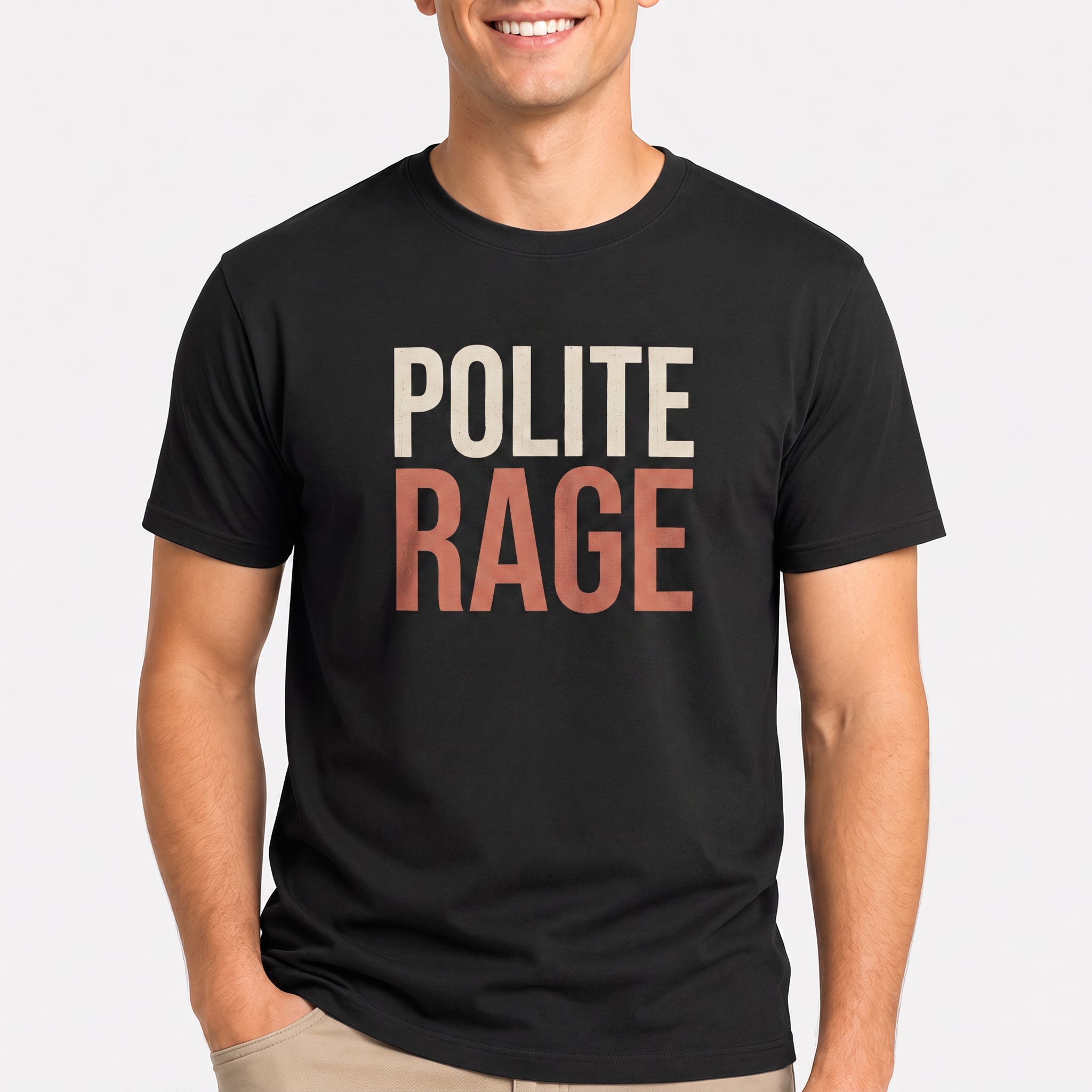 Polite Rage deadpan full-search Polite Rage new - Developer T-shirt - techmerch.io
