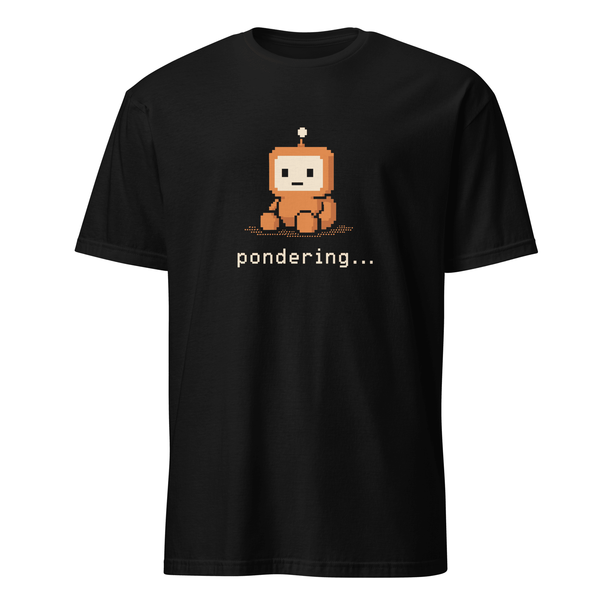 Pondering... ai automation cartoon - Developer T-shirt - techmerch.io