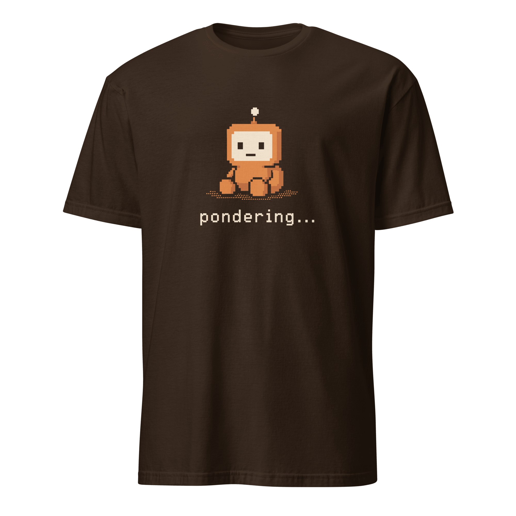 Pondering... ai automation cartoon - Developer T-shirt - techmerch.io