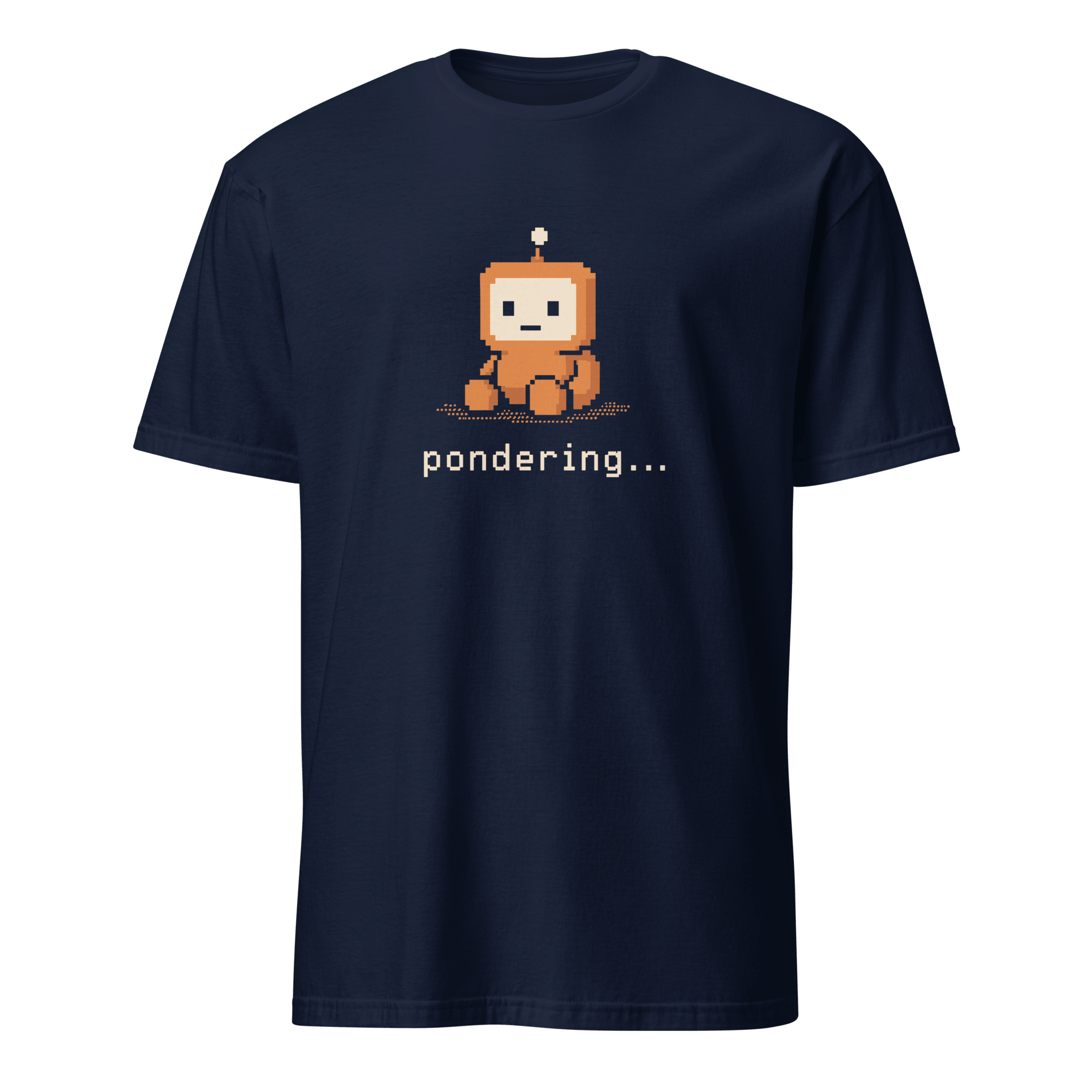 Pondering... ai automation cartoon - Developer T-shirt - techmerch.io