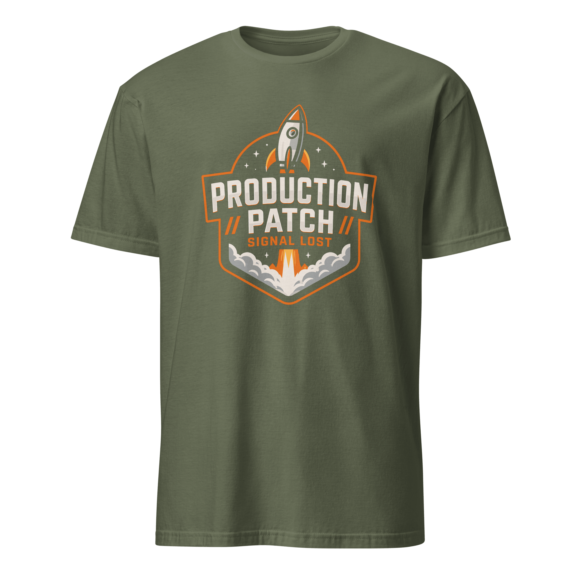 Prod Patch Signal Lost deadpan deployment devops - Developer T-shirt - techmerch.io
