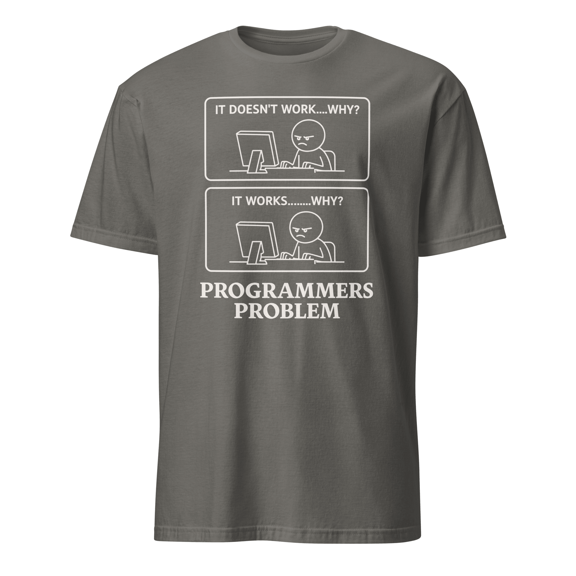 Programmers Problem bugs cartoon deadpan - Developer T-shirt - techmerch.io