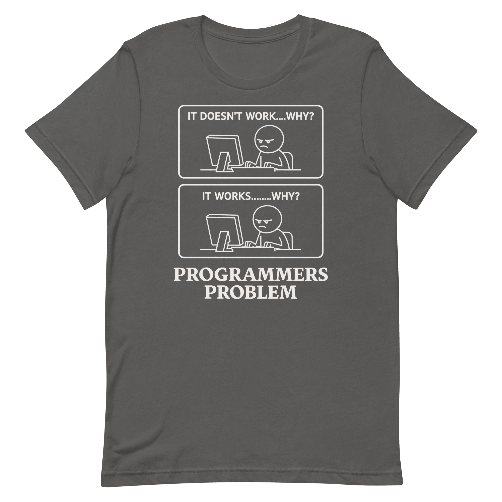 Programmers Problem bugs cartoon deadpan - Developer T-shirt - techmerch.io
