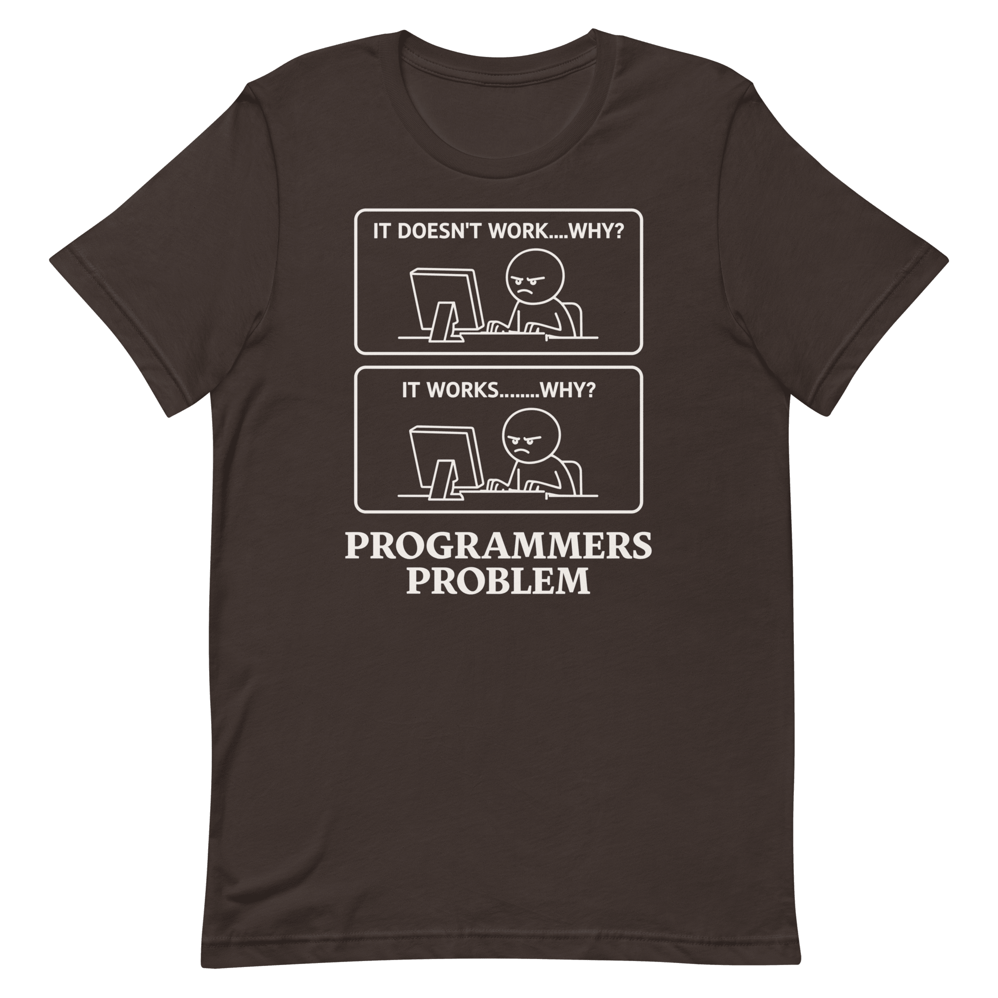 Programmers Problem bugs cartoon deadpan - Developer T-shirt - techmerch.io