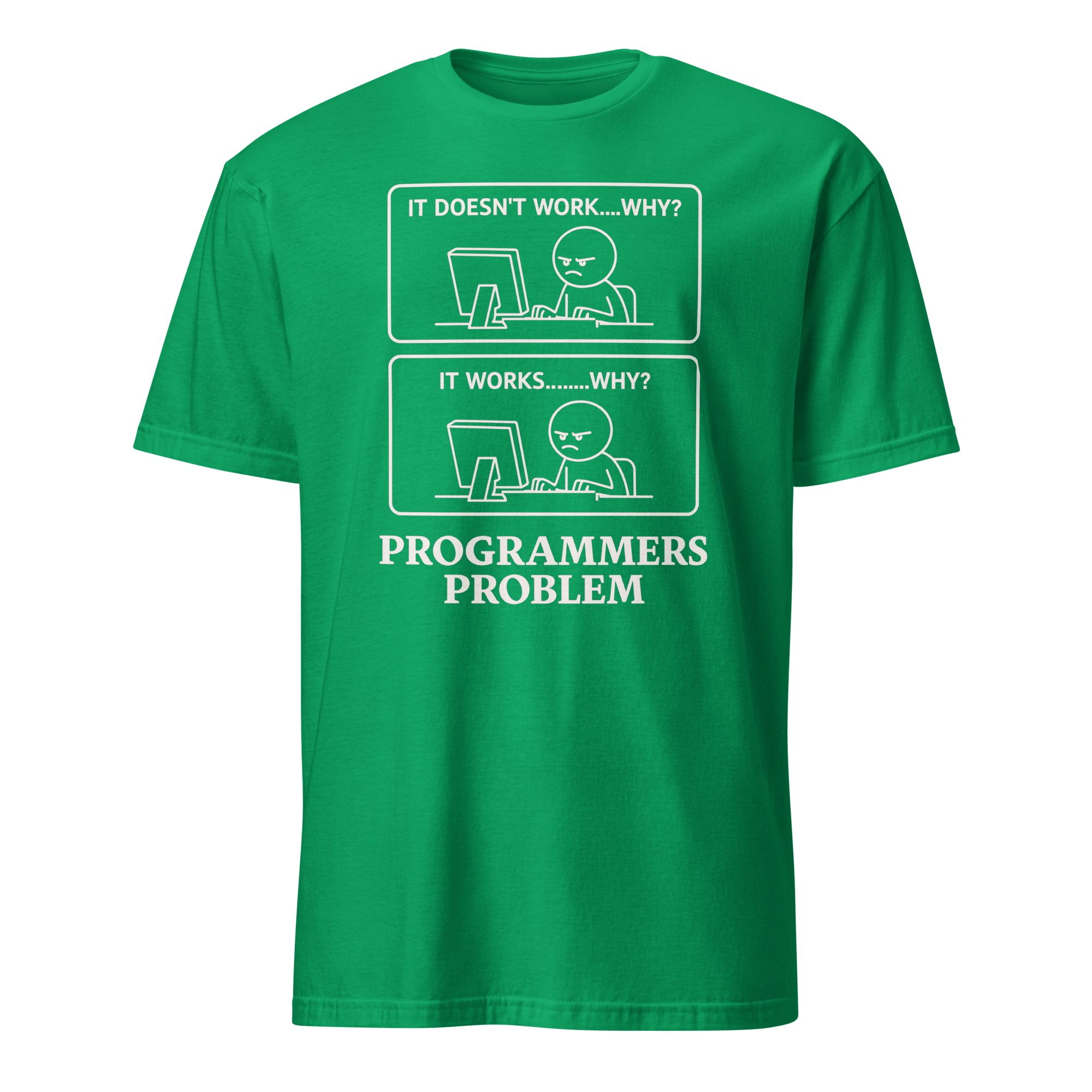 Programmers Problem bugs cartoon deadpan - Developer T-shirt - techmerch.io