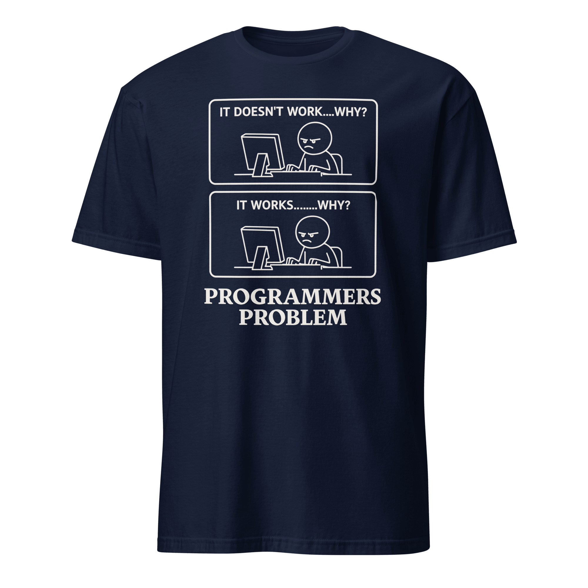 Programmers Problem bugs cartoon deadpan - Developer T-shirt - techmerch.io