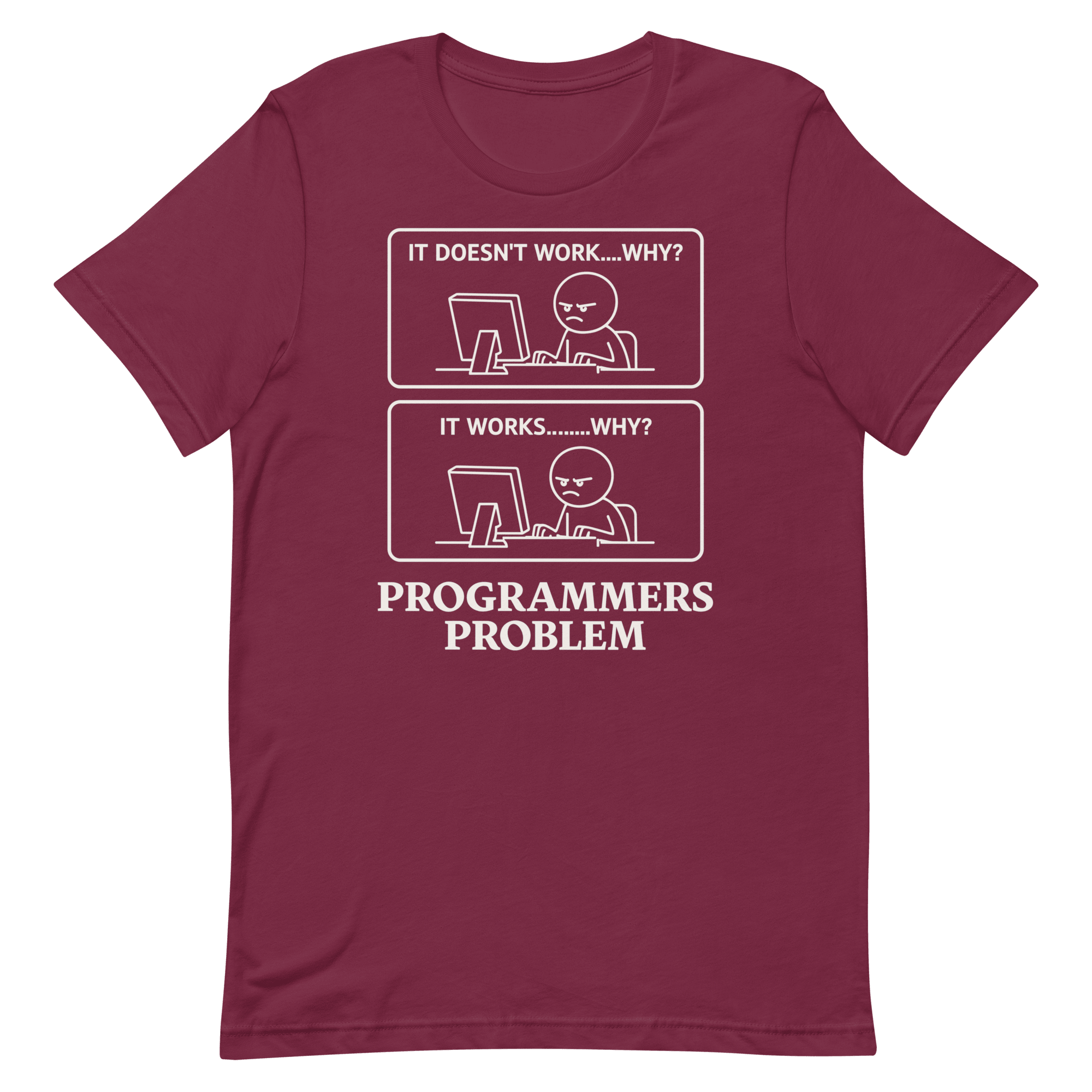 Programmers Problem bugs cartoon deadpan - Developer T-shirt - techmerch.io