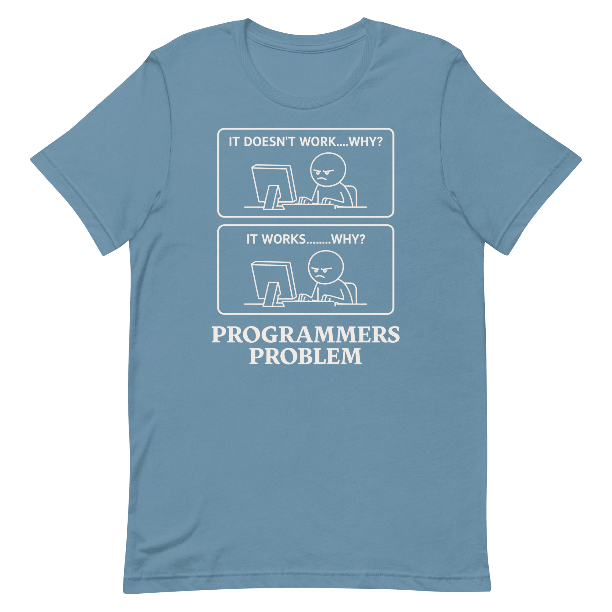 Programmers Problem bugs cartoon deadpan - Developer T-shirt - techmerch.io