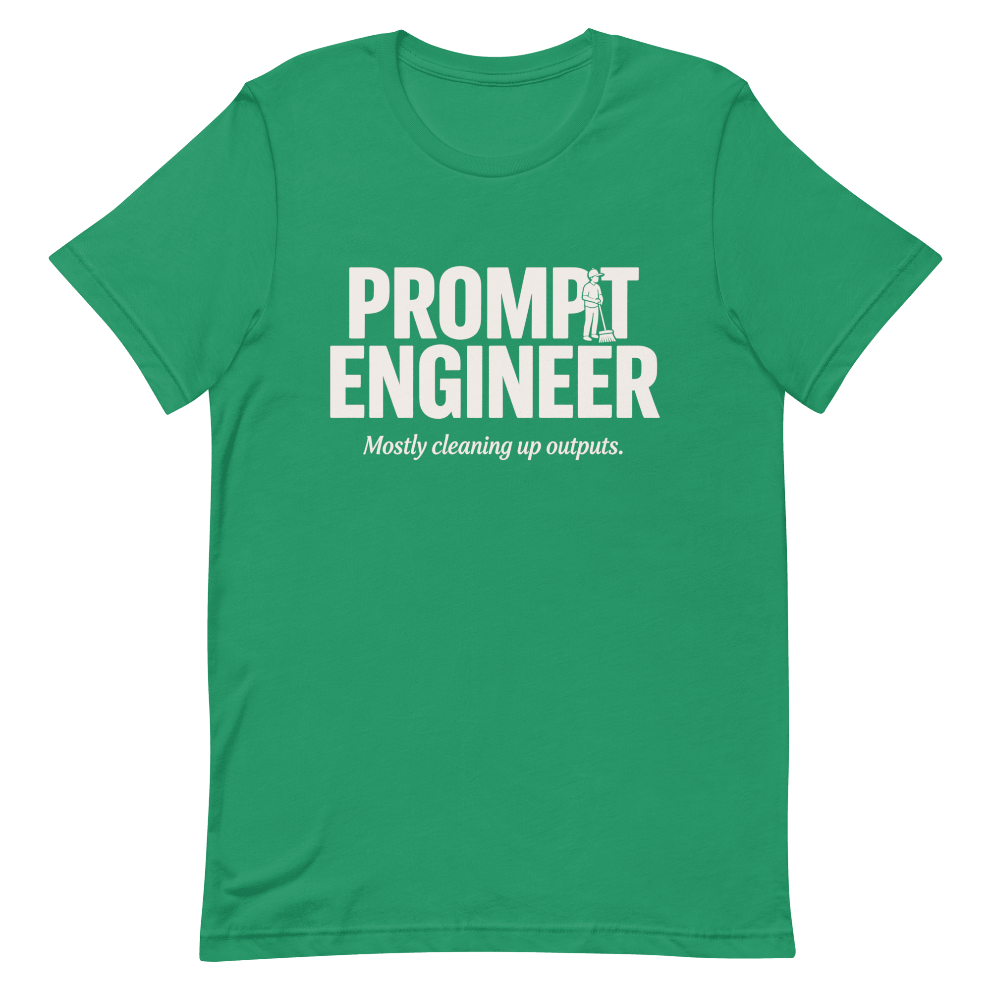 Prompt Engineer ai full - search prompt engineer mostly cleaning up outputs minimalist - Developer T-shirt - techmerch.io