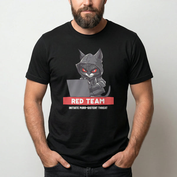 Purr - sistent Threat cartoon full - search red team initiate purr - sistent threat security - Developer T-shirt - techmerch.io