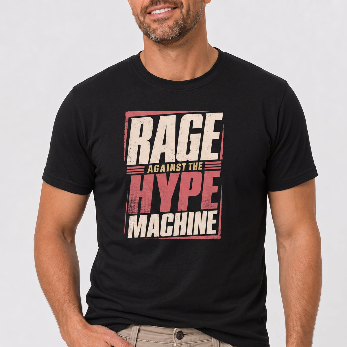 Rage Against Hype Machine ai full-search Rage Against Hype Machine sarcastic - Developer T-shirt - techmerch.io