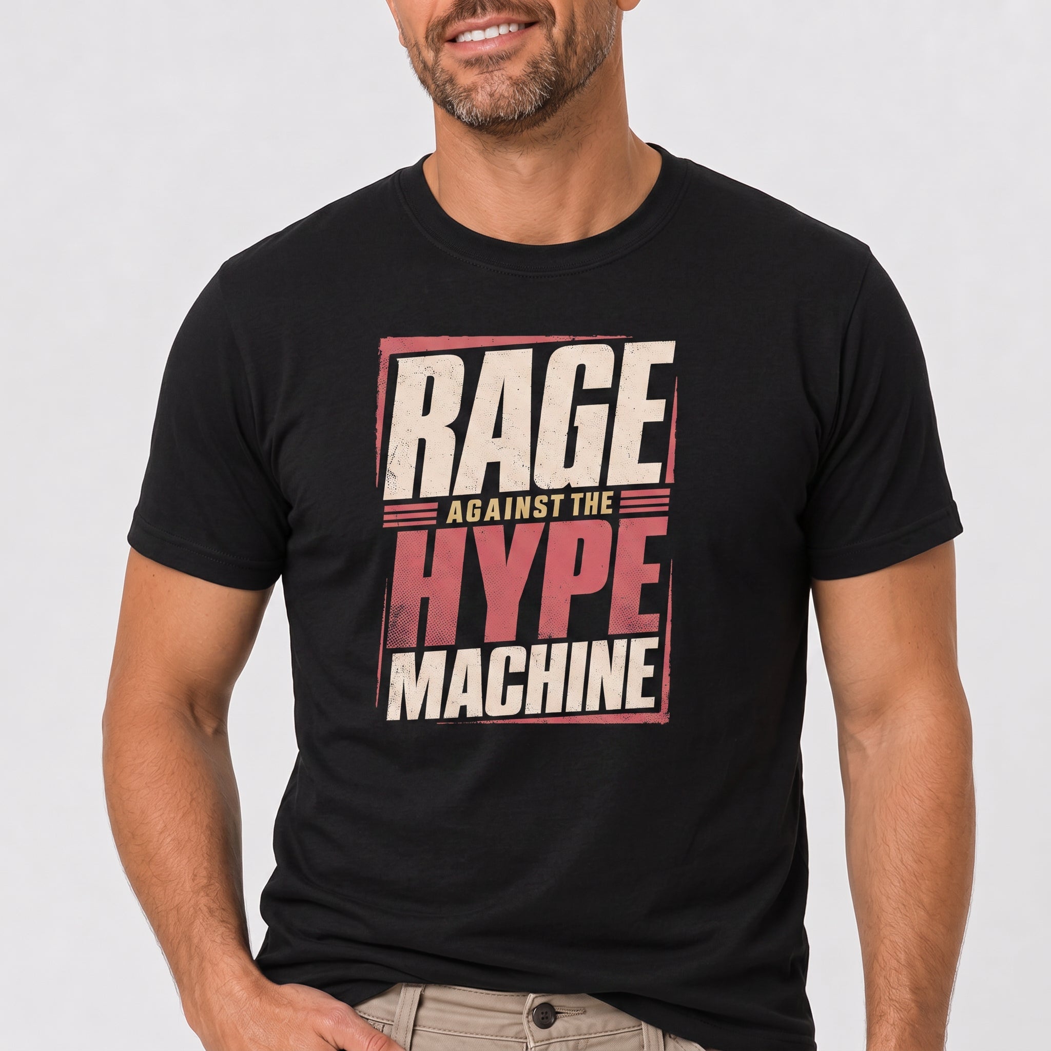 Rage Against Hype Machine ai full-search Rage Against Hype Machine sarcastic - Developer T-shirt - techmerch.io