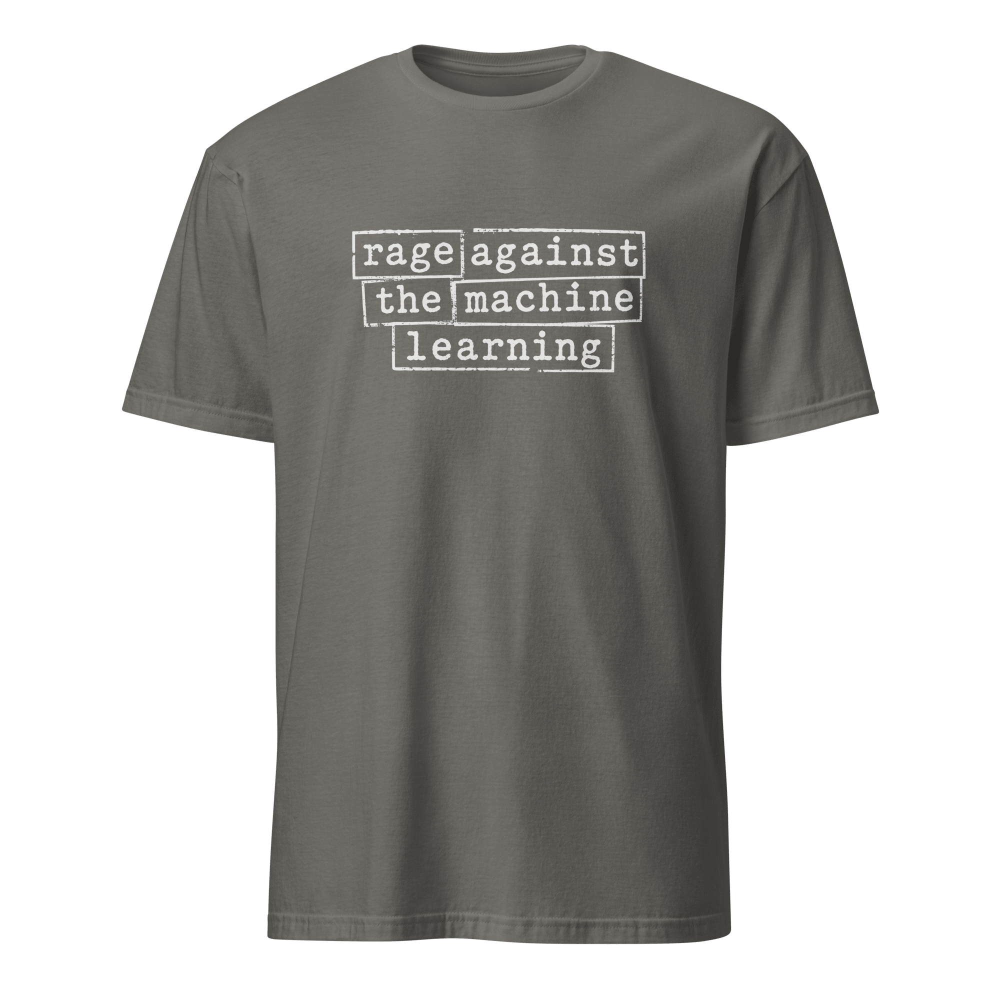 Rage Against the ML ai sarcastic satire - Developer T-shirt - techmerch.io