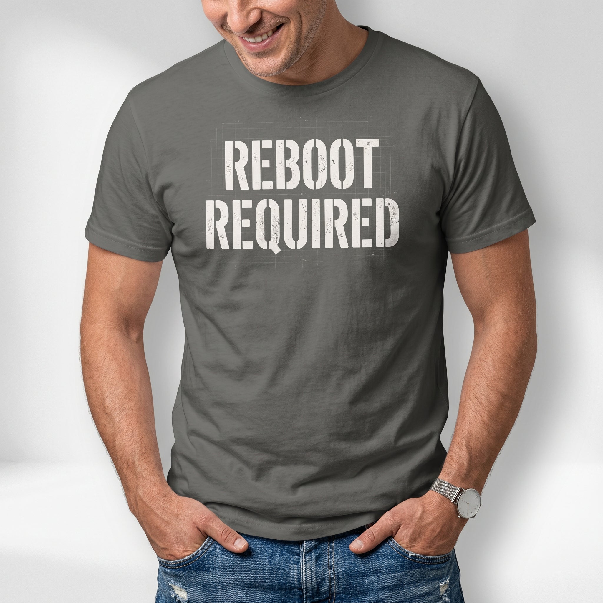 Reboot Required deadpan debugging full - search reboot required - Developer T-shirt - techmerch.io