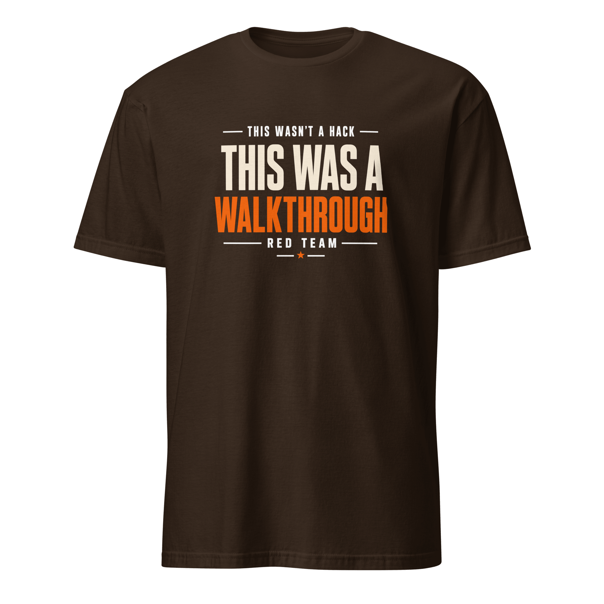 Red Team Walkthrough sarcastic satire security - Developer T-shirt - techmerch.io