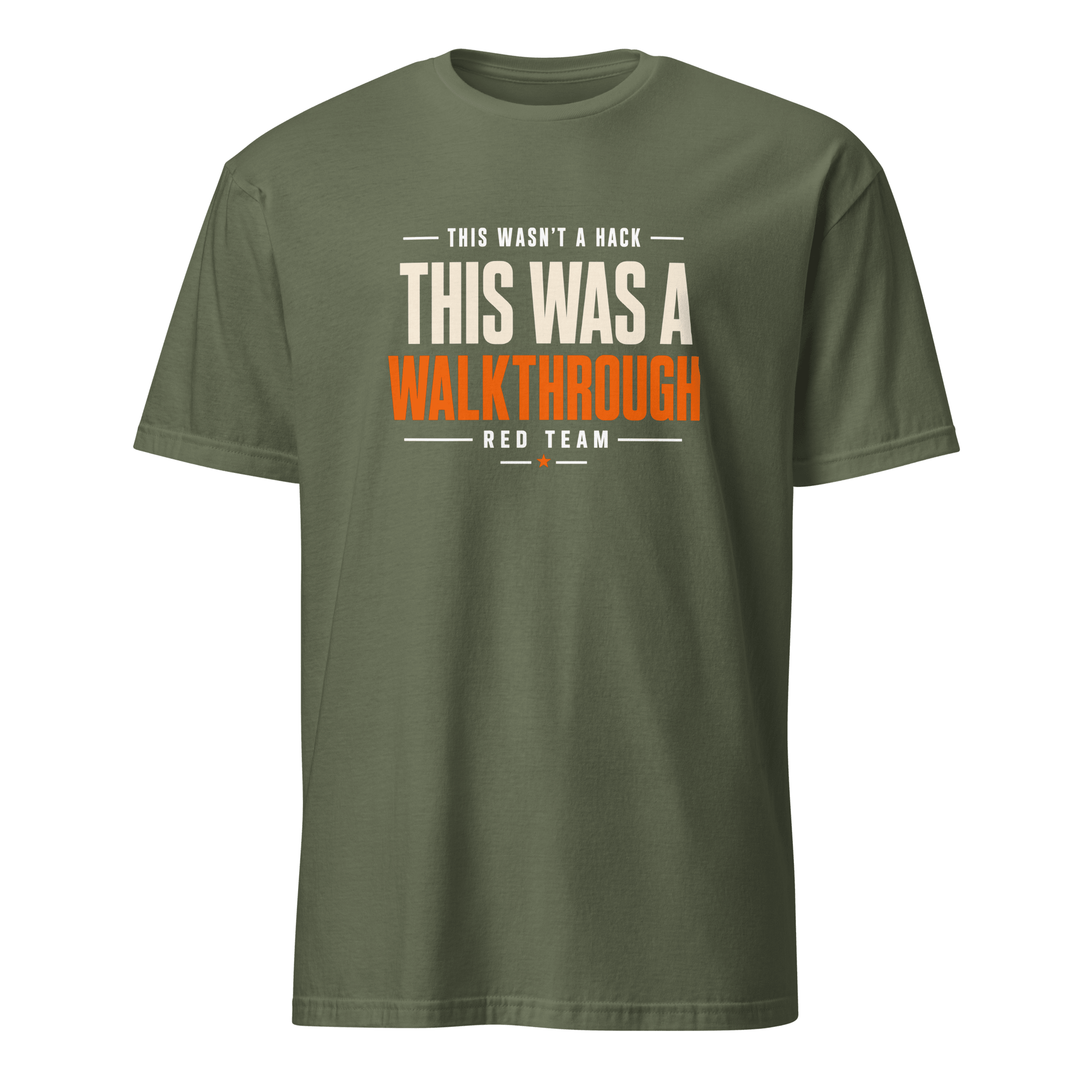 Red Team Walkthrough sarcastic satire security - Developer T-shirt - techmerch.io