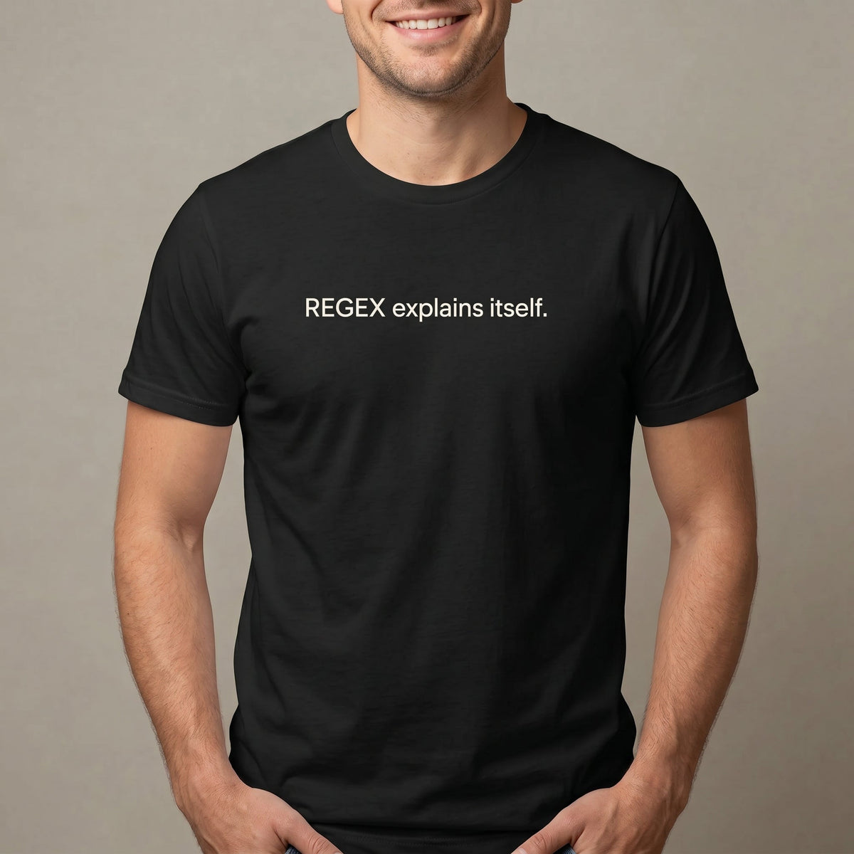 REGEX Explains Itself code deadpan sarcastic - Developer T-shirt - techmerch.io