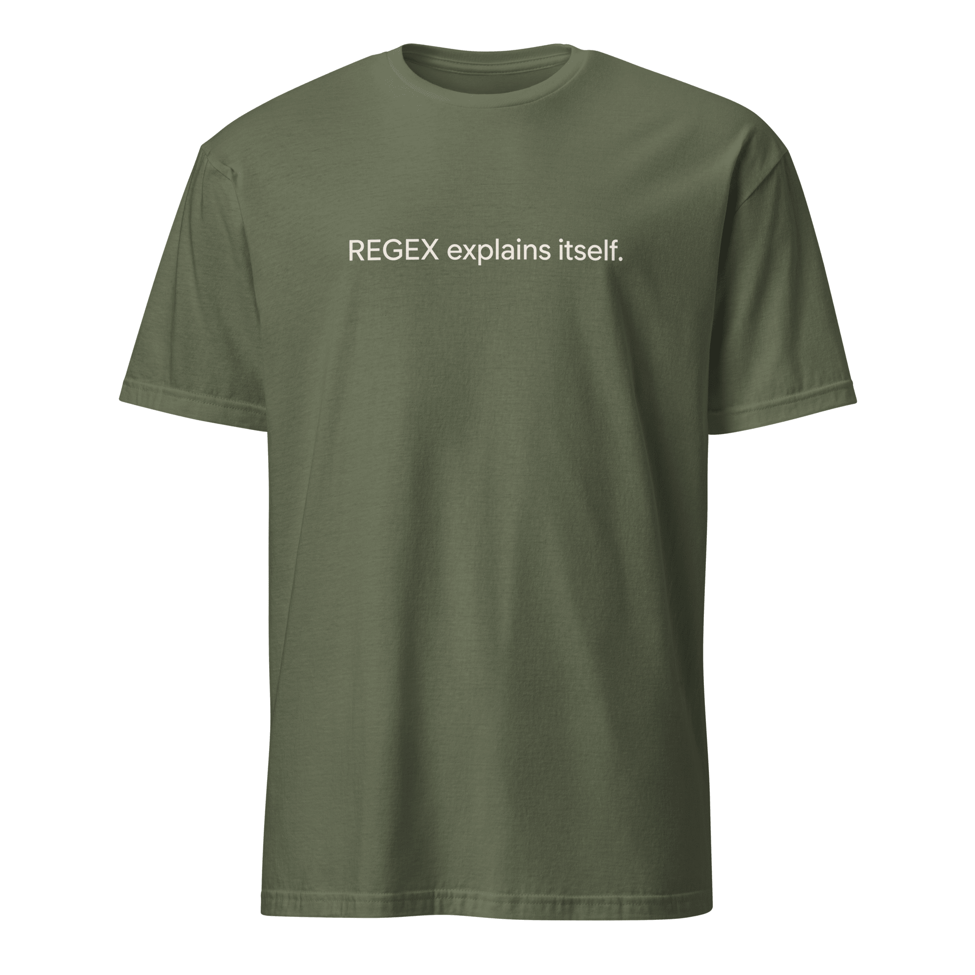REGEX Explains Itself code deadpan sarcastic - Developer T-shirt - techmerch.io