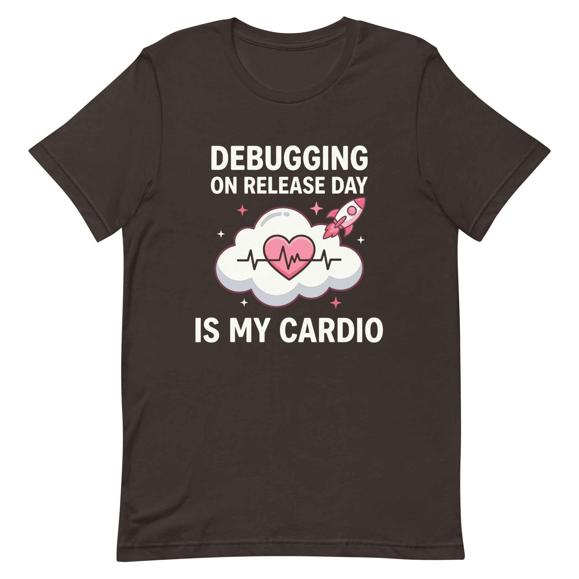 Release Day Cardio deadpan debugging deployment - Developer T-shirt - techmerch.io