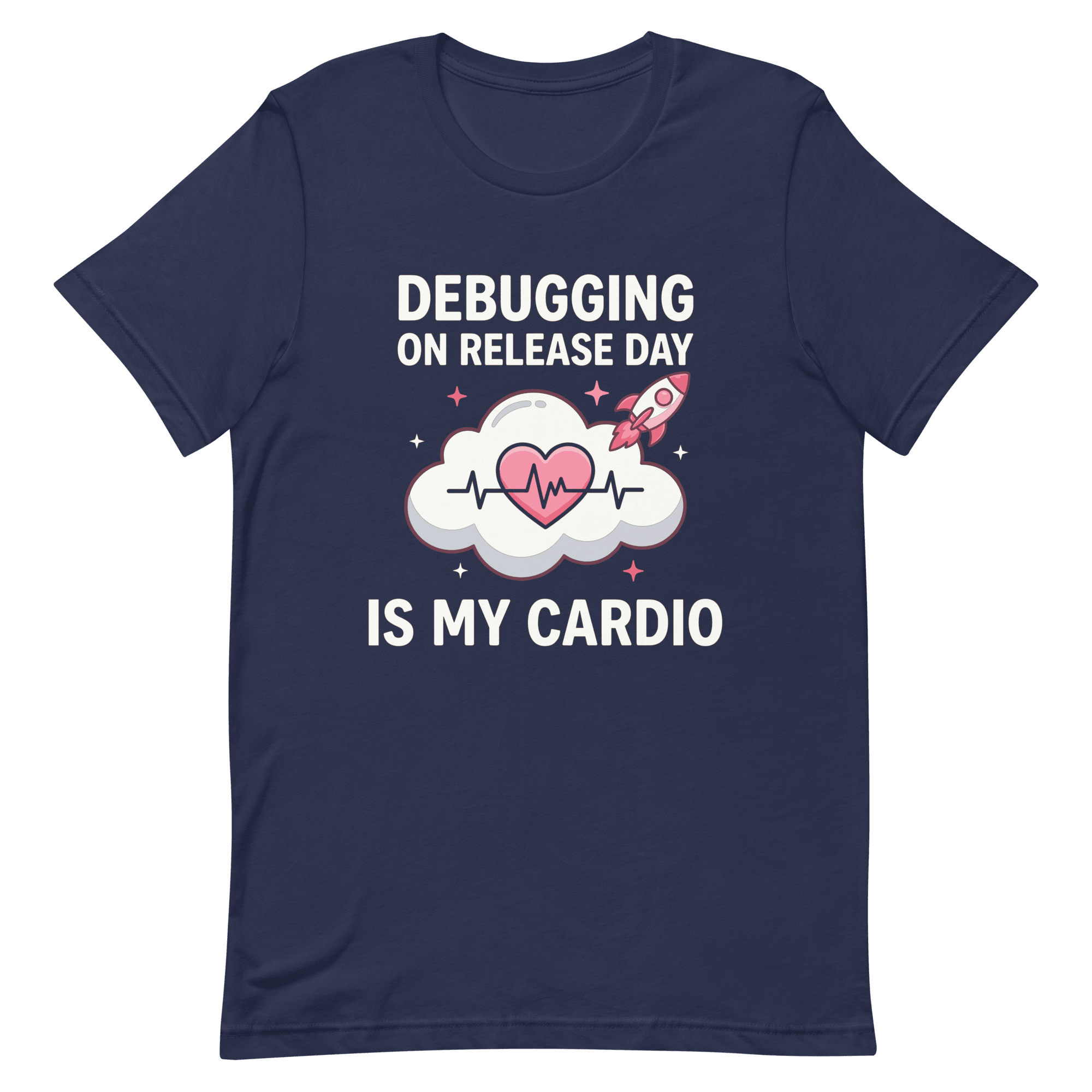 Release Day Cardio deadpan debugging deployment - Developer T-shirt - techmerch.io